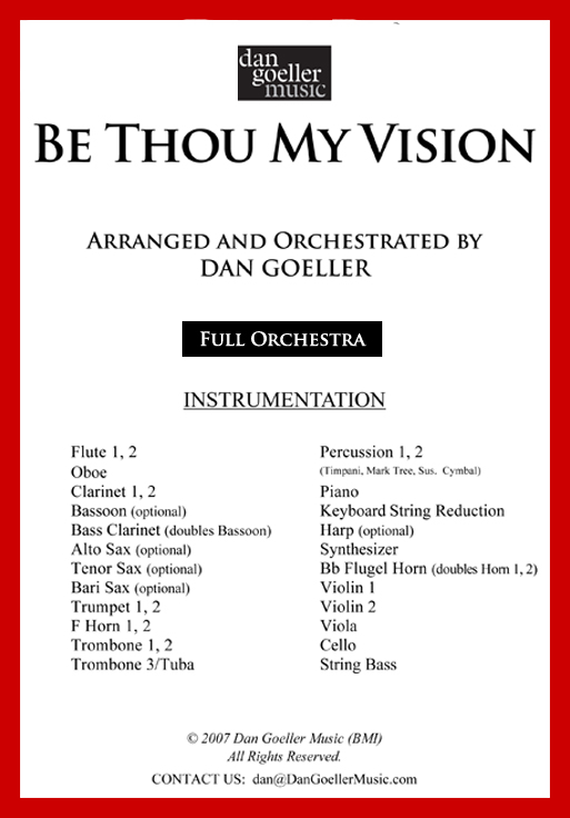 Orchestra Hymn Arrangement "Be Thou My Vision"